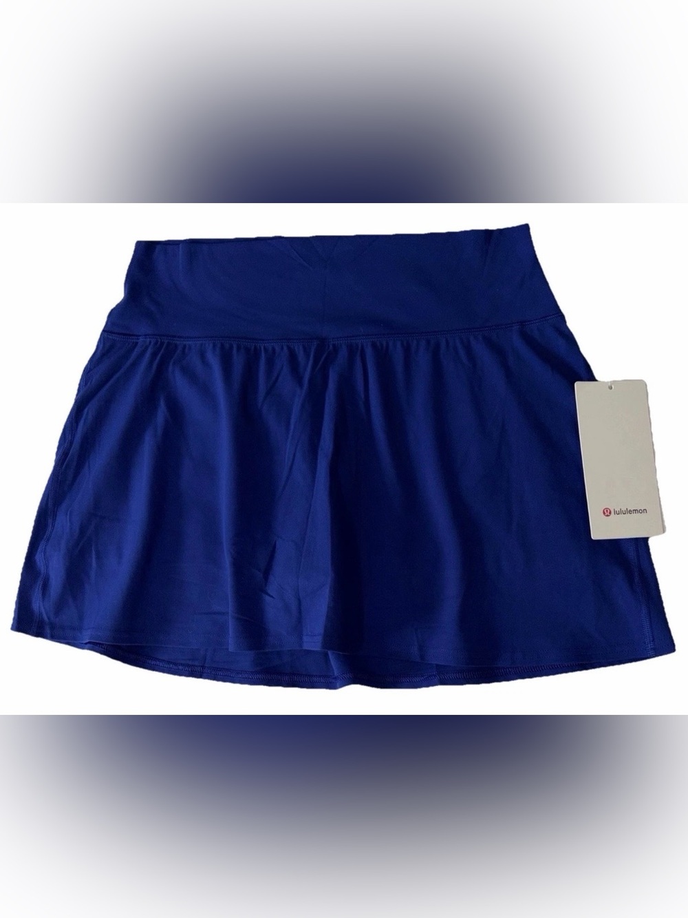 NWT•LULULEMON•SIZE 12•ALIGN HIGH RISE SKIRT•SHORTS W/ POCKETS• DEEP SEA BLUE $78